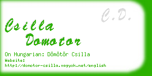 csilla domotor business card