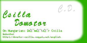 csilla domotor business card